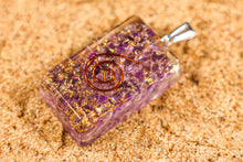 Load image into Gallery viewer, Amethyst Orgone Pendant with Sterling Silver Chain