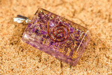 Load image into Gallery viewer, Amethyst Orgone Pendant with Sterling Silver Chain