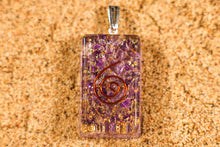 Load image into Gallery viewer, Amethyst Orgone Pendant with Sterling Silver Chain