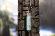 Load image into Gallery viewer, Caribbean Calcite Pointed Pendant with Sterling Silver Chain