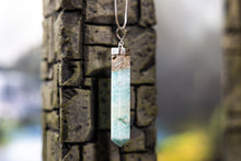 Load image into Gallery viewer, Caribbean Calcite Pointed Pendant with Sterling Silver Chain