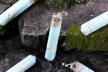 Load image into Gallery viewer, Caribbean Calcite Pointed Pendant with Sterling Silver Chain