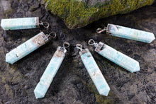 Load image into Gallery viewer, Caribbean Calcite Pointed Pendant with Sterling Silver Chain