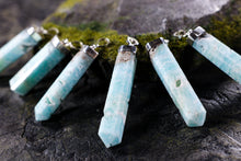 Load image into Gallery viewer, Caribbean Calcite Pointed Pendant with Sterling Silver Chain