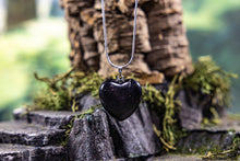 Load image into Gallery viewer, Heart-Shaped Shungite Pendant with Sterling Silver Chain