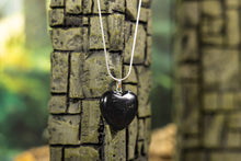 Load image into Gallery viewer, Heart-Shaped Shungite Pendant with Sterling Silver Chain
