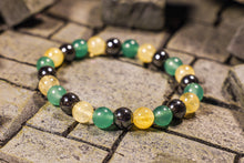 Load image into Gallery viewer, Green Aventurine + Citrine + Hematite Bracelet (8mm)
