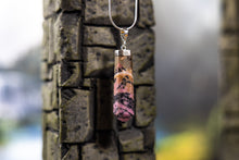 Load image into Gallery viewer, Rhodonite Pointed Pendant with Sterling Silver Chain
