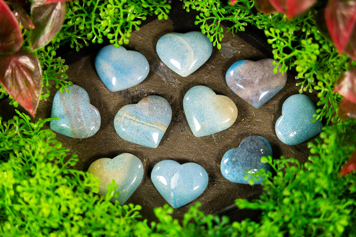 Mini Heart-Shaped Blue Quartz