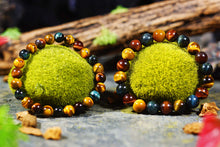 Load image into Gallery viewer, Multi-Tiger&#39;s Eye Bracelet (4mm, 8mm, 10mm)
