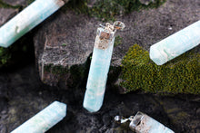 Load image into Gallery viewer, Caribbean Calcite Pointed Pendant with Sterling Silver Chain
