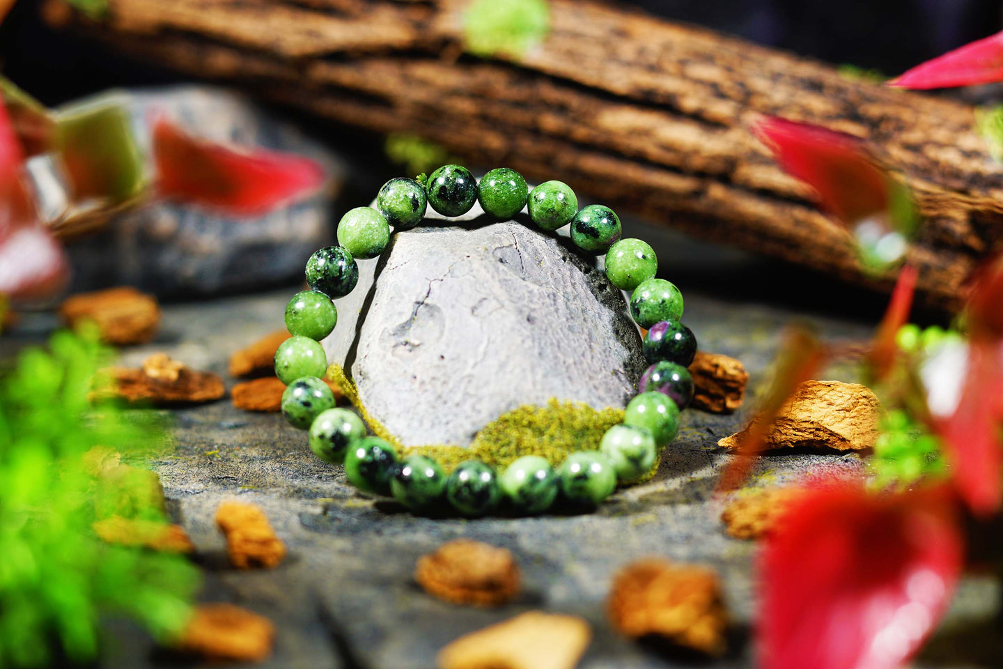 Ruby Zoisite Bracelet (8mm)