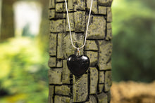 Load image into Gallery viewer, Heart-Shaped Shungite Pendant with Sterling Silver Chain
