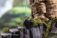 Load image into Gallery viewer, Heart-Shaped Shungite Pendant with Sterling Silver Chain
