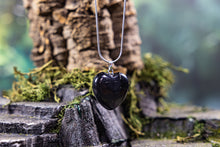 Load image into Gallery viewer, Heart-Shaped Shungite Pendant with Sterling Silver Chain
